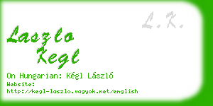 laszlo kegl business card